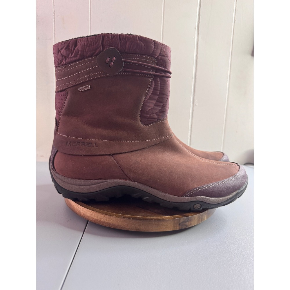 Merrell Boots Womens 11 Burgundy Insulated Waterproof M-Select DRY J69272